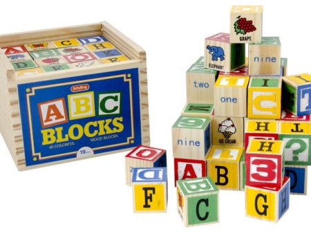 SCHYLLING WOODEN ALPHABET BLOCKS 48 PIECES Online now