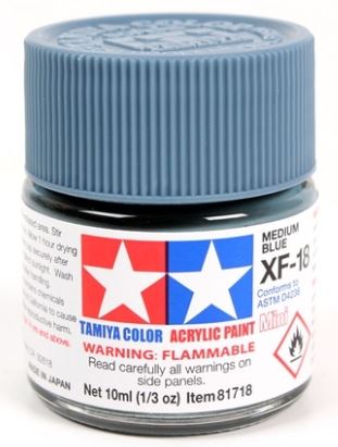 TAMIYA ACRYLIC MINI XF-18 MEDIUM BLUE Online Hot Sale