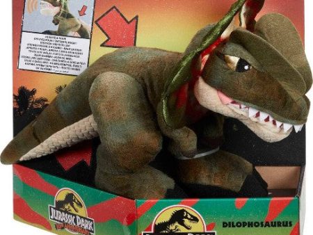 JURRASSIC PARK 30TH ANNIVERSARY DILOPHOSAURUS PLUSH WITH MOVEMENT AND SOUND Online