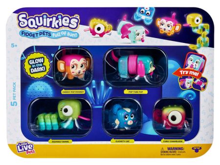 LITTLE LIVE PETS SQUIRKIES FIDGET PETS 5 PACK GLOW IN THE DARK Cheap