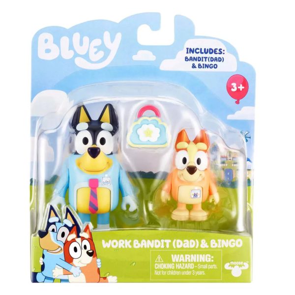 BLUEY S5 FIGURE 2PK WORK BANDIT AND BINGO Supply