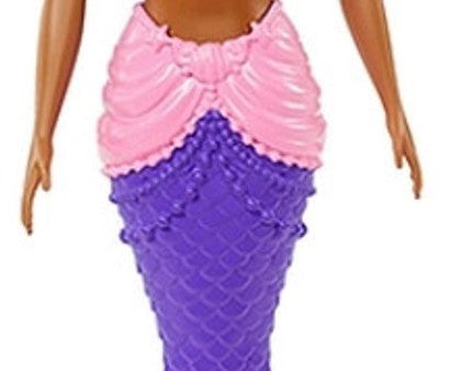 BARBIE DREAMTOPIA MERMAID DOLL - DARK BROWN HAIR PURPLE TAIL on Sale