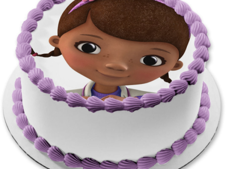 Doc McStuffins Face Picture Edible Cake Topper Image ABPID12779 Hot on Sale