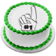 #1 Sports Finger Edible Cake Topper Image ABPID13565 For Discount