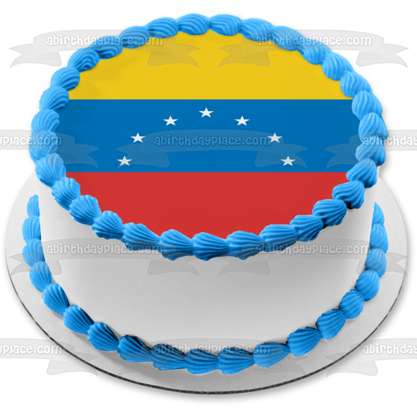 Flag of Venezuela Edible Cake Topper Image ABPID13108 Online now