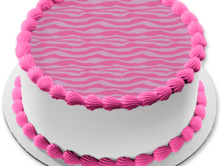 Zebra Pattern Pink Purple Edible Cake Topper Image ABPID13493 Supply