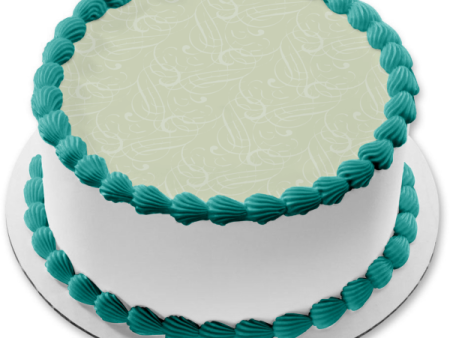 White Swirls Pattern Edible Cake Topper Image ABPID13130 Discount