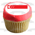 Flag of Singapore Red White Moon Stars Edible Cake Topper Image ABPID13375 Online Hot Sale