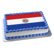 Flag of Paraguay Red White Blue Triband Edible Cake Topper Image ABPID13102 Discount