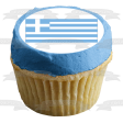 Flag of Greece Blue White Stripes White Cross Edible Cake Topper Image ABPID13428 For Sale