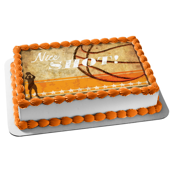 Basketball Sports Teams Nice Shot Shooting Edible Cake Topper Image ABPID13034 Discount