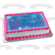 Winter Colored Snowflakes Blue Background Edible Cake Topper Image ABPID13250 For Discount