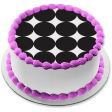 Black Dots Edible Cake Topper Image ABPID13587 Fashion