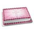 Baby Christening Bless This Child Cross Pink Edible Cake Topper Image ABPID13096 Discount