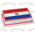 Flag of Paraguay Red White Blue Triband Edible Cake Topper Image ABPID13102 Discount