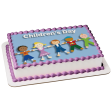 Children s Day Five Kids Holding Hands Edible Cake Topper Image ABPID13399 Online Hot Sale