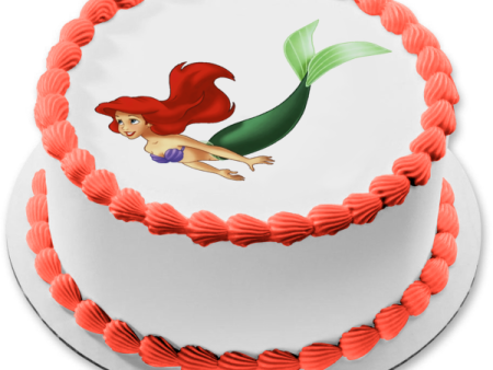 Disney the Little Mermaid Ariel Swimming Edible Cake Topper Image ABPID12771 Online