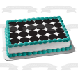 Black Dots Edible Cake Topper Image ABPID13587 Fashion