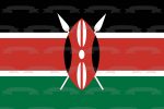 Flag of Kenya Black Green Red Stripes Red White and Black Maasai Shield and Two Crossed Spears Edible Cake Topper Image ABPID13208 Online now