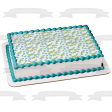 Blue Green Leaf Pattern Edible Cake Topper Image ABPID13153 on Sale