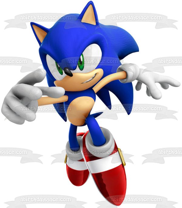 Sonic the Hedgehog Edible Cake Topper Image ABPID13630 on Sale