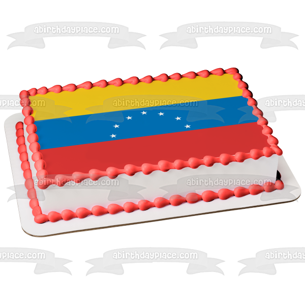 Flag of Venezuela Edible Cake Topper Image ABPID13108 Online now