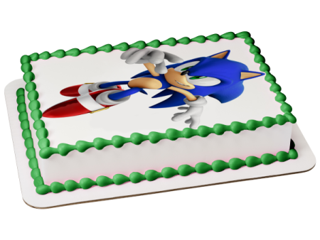 Sonic the Hedgehog Edible Cake Topper Image ABPID13630 on Sale