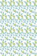 Blue Green Leaf Pattern Edible Cake Topper Image ABPID13153 on Sale