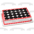 Black Dots Edible Cake Topper Image ABPID13587 Fashion