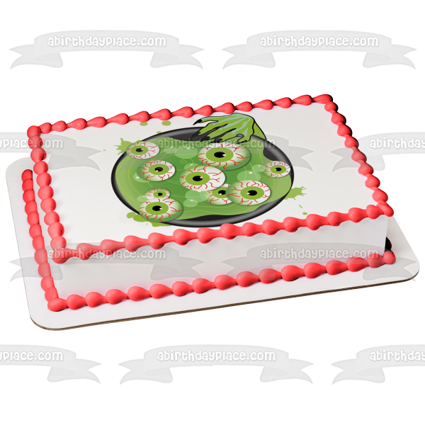 Monster Eyeballs Witch Hand Bubbles Edible Cake Topper Image ABPID13580 Sale